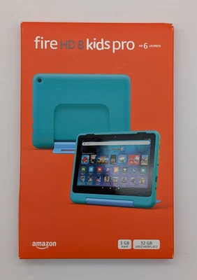 Amazon Fire HD 8 Kids Pro Edition KFRAPWI 2024, türkis/blau, 32GB, Blaugrün NEU - Bild 1 von 4
