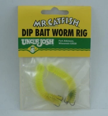 Plataforma de gusano Tío Josh MRCW-C Sr. Catfish # 8 agudos 12" líder Chartreuse Foto 1 de 2