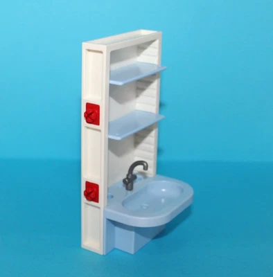 Playmobil Hospital Sink Part with Wall, Shelves - Image 1 of 4