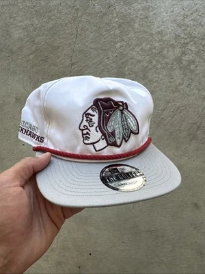 Gorra de golf Chicago Blackhawks New Era "The Golfer" óptica blanca Snapback NUEVA Foto 1 de 4