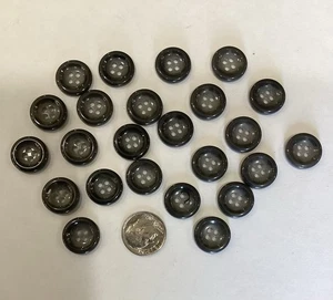 Vintage Mixed Lot 29 Grey Horn Button Sewing Craft Projects Quality - Picture 1 of 3