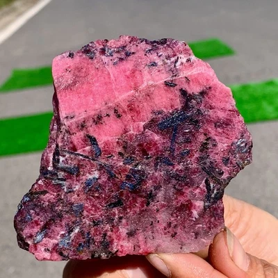 242G Natural rhodonite Gorgeous rough raw Crystal Mineral Specimen - Image 1 of 4