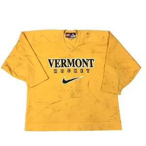 Nike University Vermont Catamounts Gold Hockey Jersey Mens Size 56 - Picture 1 of 12