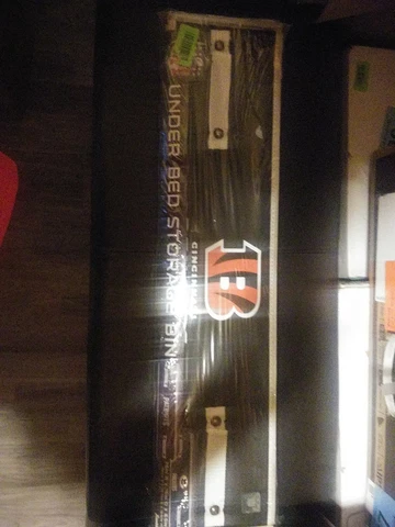 Franklin Sports Cincinnati Bengals Under The Bed Storage Bins Large 26”x18”x6.5” Cover