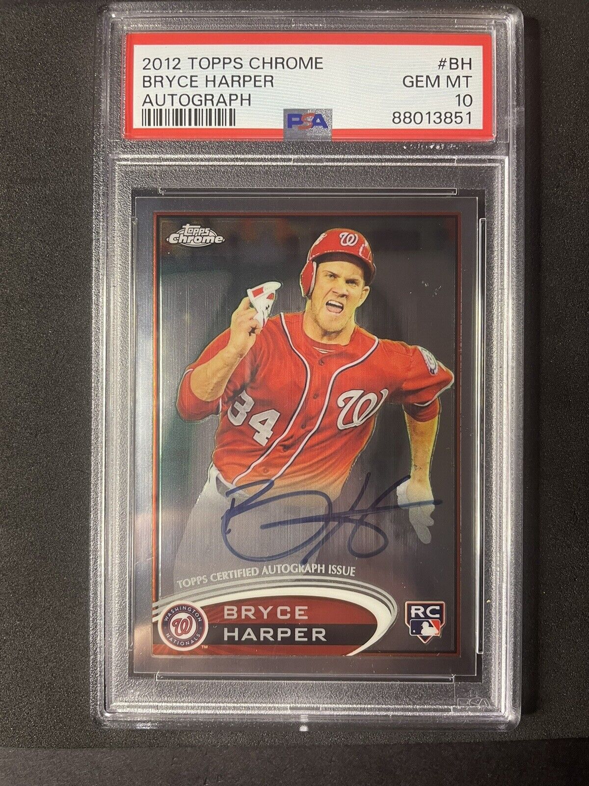 2012 Topps Chrome Bryce Harper RC AUTO PSA 10 Get Mint Super Low Pop 23 MVP