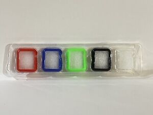 Apple Watch 38mm Silicone Watch Cases Only Lot of 5  Multiple Colors