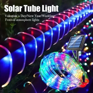 Solar Rope Tube Light 100LED Waterproof Outdoor Landscape Christmas Garden Decor - Picture 1 of 19