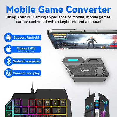 Game pad Controller Keyboard Mouse Converter bluetooth For IOS Android Adapter - Image 1 of 4