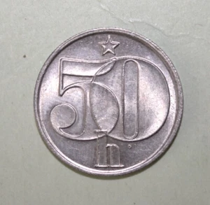 S4 - Czechoslovakia 50 Haleru 1984 Brilliant Uncirculated Coin - Czech Lion - Picture 1 of 2