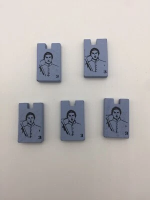 5 BLUE Pioneer Pieces 2007 Stratego America’s Civil War Collectors Edition - Image 1 of 4