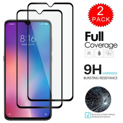 For Xiaomi Mi A3 - Full Coverage Tempered Glass Film Screen Protector [2-Pack] - Image 1 of 4