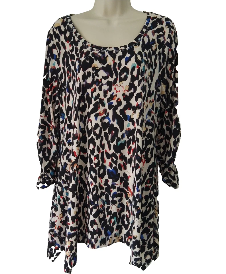 Blusa Top Blusa Grace Elemnets Mujer Grande Negra Azul Blanca Túnica Suelta Fluida Foto 1 de 4