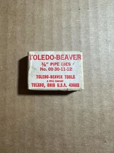 Toledo Beaver Pipe Threading Dies 3/8" No. 00-30-11-12 - Picture 1 of 2
