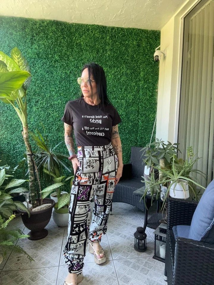 Pantalones de mujer a medida de cintura alta cachorro DÁLMATA historia Iceberg vintage raros Tr Foto 1 de 4