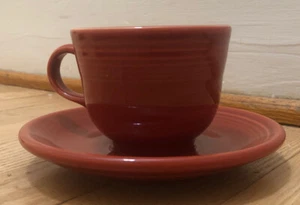 Fiestaware HLC Tea/Coffee Cup and Saucer Set - Paprika - RETIRED - Picture 1 of 6