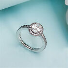 Accent Halo Bridal wedding Engagement Ring 14K White Gold 2 Ct Simulated Diamond