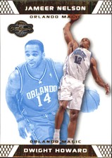 2007-08 Topps Co-Signers Gold Blue Card #12A Dwight Howard/Jameer Nelson/89
