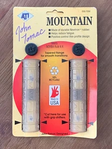 ATI John Tomac MTB classic retro vintage clear grips NOS NIB NEW - Picture 1 of 7