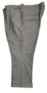 SLACKS 46 X 26 1/4 GREEN CUFFED PLEATED  - Picture 1 of 6