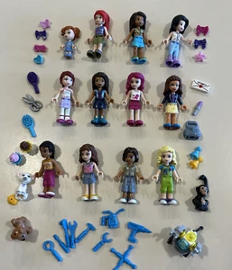LEGO Friends Minifigure Lot F - 12 Mini Dolls +Tools, Animals & Robot - Picture 1 of 3