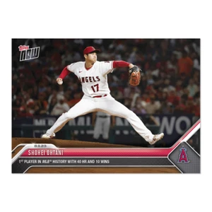 Shohei Ohtani primero con 40 horas y 10 victorias 2023 MLB TOPPS AHORA tarjeta 683 - Imagen 1 de 2