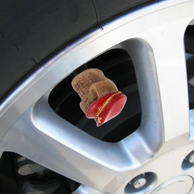 Red 4Pcs/Set Skull Type Tire Valve Caps For Cars Bikes SUVs Trucks  - Image 1 of 4