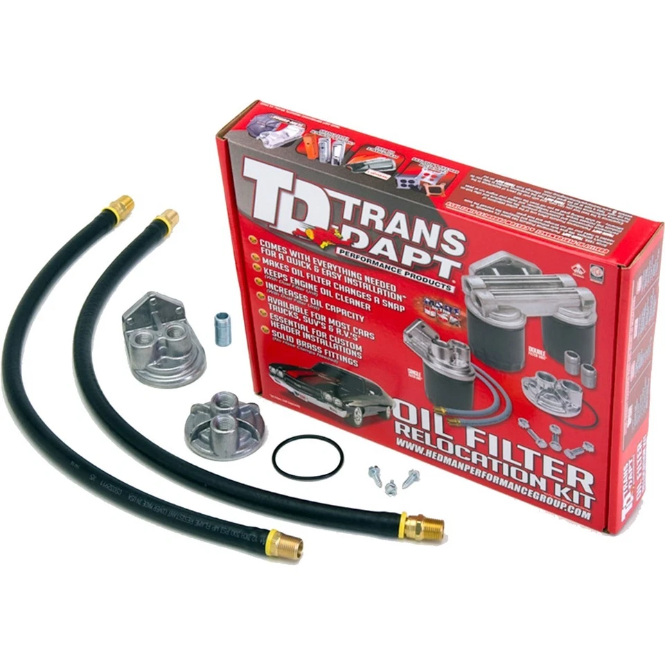 1120 Transdapt Kit Oil Filter Relocation for Chevy Olds Yukon Suburban Avalanche - Image 1 of 1