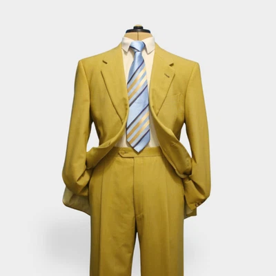 Burberry London 2 Pc Suit 43L Beige Wool Regent Collection Pleated 2 Button - Image 1 of 4