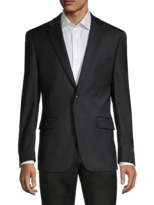 Calvin Klein Blazer Size 42 Regular Black Wool Blend X Slim Fit 2 Button Jacket - Изображение 1 из 4