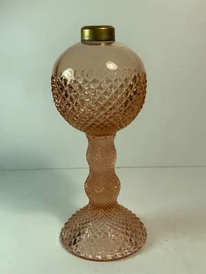 Vintage Westmoreland English Hobnail Pink Glass Oil Lamp Base 9.5 in. - Image 1 of 4