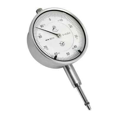 Dial Test Indicator 0-0.25" AGD Lug Back Gauge 0.001" Graduation Precision Tool