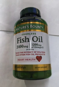 Nature's Bounty Fish Oil 2400 mg Coated Softgels, 90 count - Picture 1 of 1