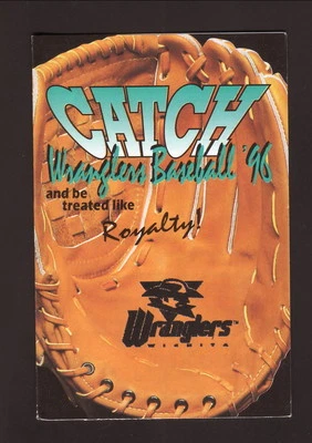 Wichita Wranglers--1996 Pocket Schedule--Rand Graphics--Royals Affiliate - Image 1 of 2
