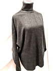 Ann Tjian for Kenar Dk Gray Women's (L) Turtleneck Acrylic/Wool Sweater New Cond