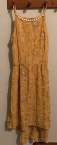 Art Class Girls Gold/Cream  Floral Dress - Picture 1 of 7
