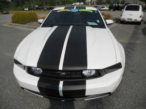 10" PLAIN Rally Racing Stripe Graphics Stripes Set FIT 2005 - 2014 Mustang - Picture 1 of 10
