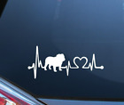 1 x (19cm x 8cm) English Bulldog Heartbeat Vinyl Decal Sticker Car Dog iPad