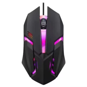 USB Wired Mouse RGB Colorful Gaming Mouse 1600 DPI Optical Wired Mouse-Black - Picture 1 of 6