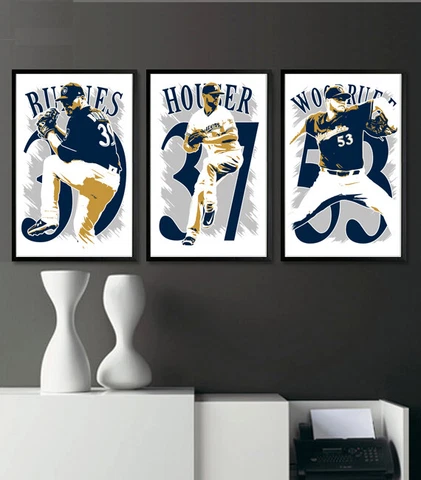 MILWAUKEE BREWERS art print/poster FAN PACK #4 3 PRINTS! CORBIN BURNES Cover