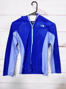 The North Face Girls Fleece Full Zip Hoodie Size L Pockets Long Sleeve - Picture 1 of 7
