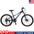 20" Mountain Bike Bicycles 7 Speed Aluminum Alloy Frame Blue for Girls and Boys