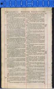 DEUTERONOMY- Judges and Courts-Israel became people of the Lord-1700s Bible Leaf - Picture 1 of 3