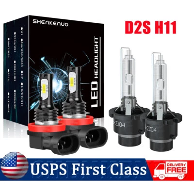 For 2004-2008 Jaguar X-Type HID Headlights Low Beam Fog Light Bulbs Kit - Image 1 of 4