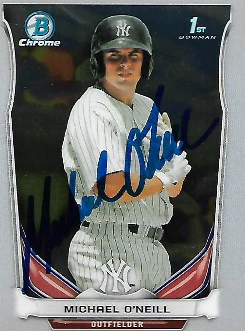 Michael O'Neill New York Yankees 2014 Bowman Chrome Signed Rookie Card - Image 1 of 1