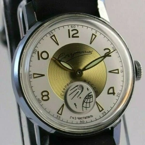 Reloj Pobeda Sputnik Vintage Soviético Mecánico Hombre URSS 33 mm - Imagen 1 de 12