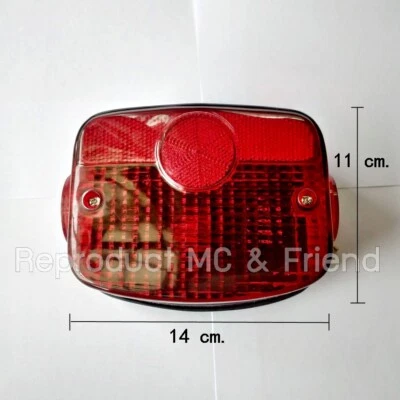 Lanterna traseira compatível com Kawasaki KZ650 '77-'81 KZ750 '76-'80 KZ900 '76-'77 KZ1000 - Imagem 1 de 4