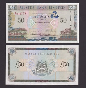 UNC Ulster Bank £50 Fifty Pounds 1997 Northern Ireland Banknote U.K. British - Picture 1 of 2