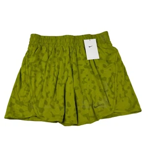 Nike Dri-FIT Girls Size L Training Shorts Cheetah Green Terry Lined, Print NWT - Picture 1 of 11