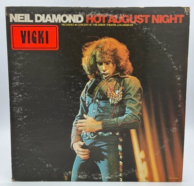 Neil Diamond Hot August Night - 12" Vinyl Records - MCA Records - Tested - Image 1 of 4