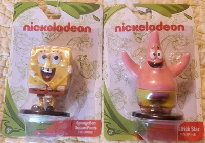 Nuevas figuras de plástico Bob Esponja y Patrick Star en base adornos para pasteles Foto 1 de 4